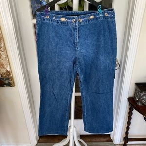 Ralsey Trouser Style High Waist Embroidered Jeans 10